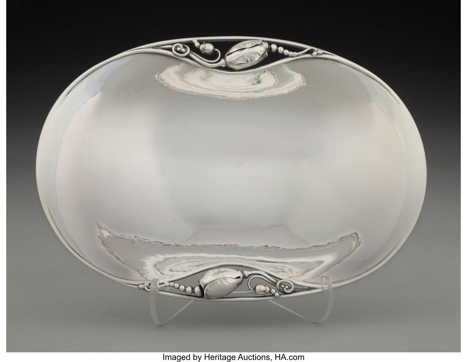 A Georg Jensen No. 2A Blossom Silver Dish, Copen (1 of 4)