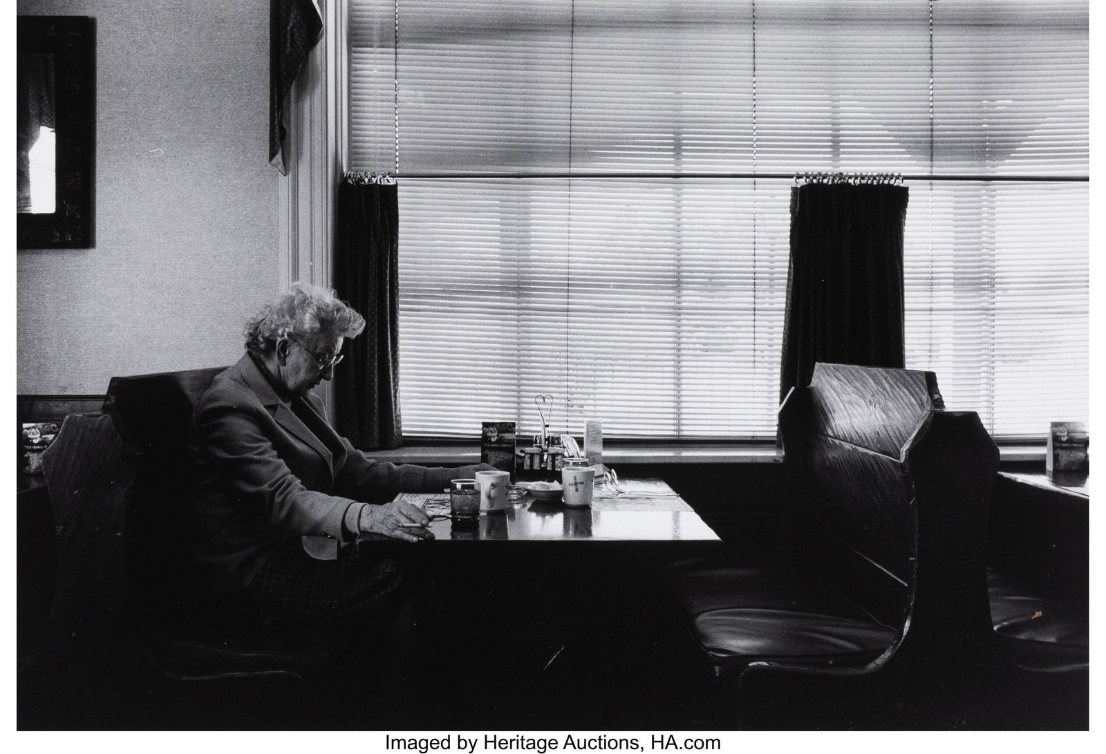 Will McBride (American, 1931-2015) Mrs. Helen Bu: Will McBride (American, 1931-2015) Mrs. Helen Bucham McBride After Meeting My Dying Father, Charlottesville, Virginia, 1985 Gelatin silver print, printed