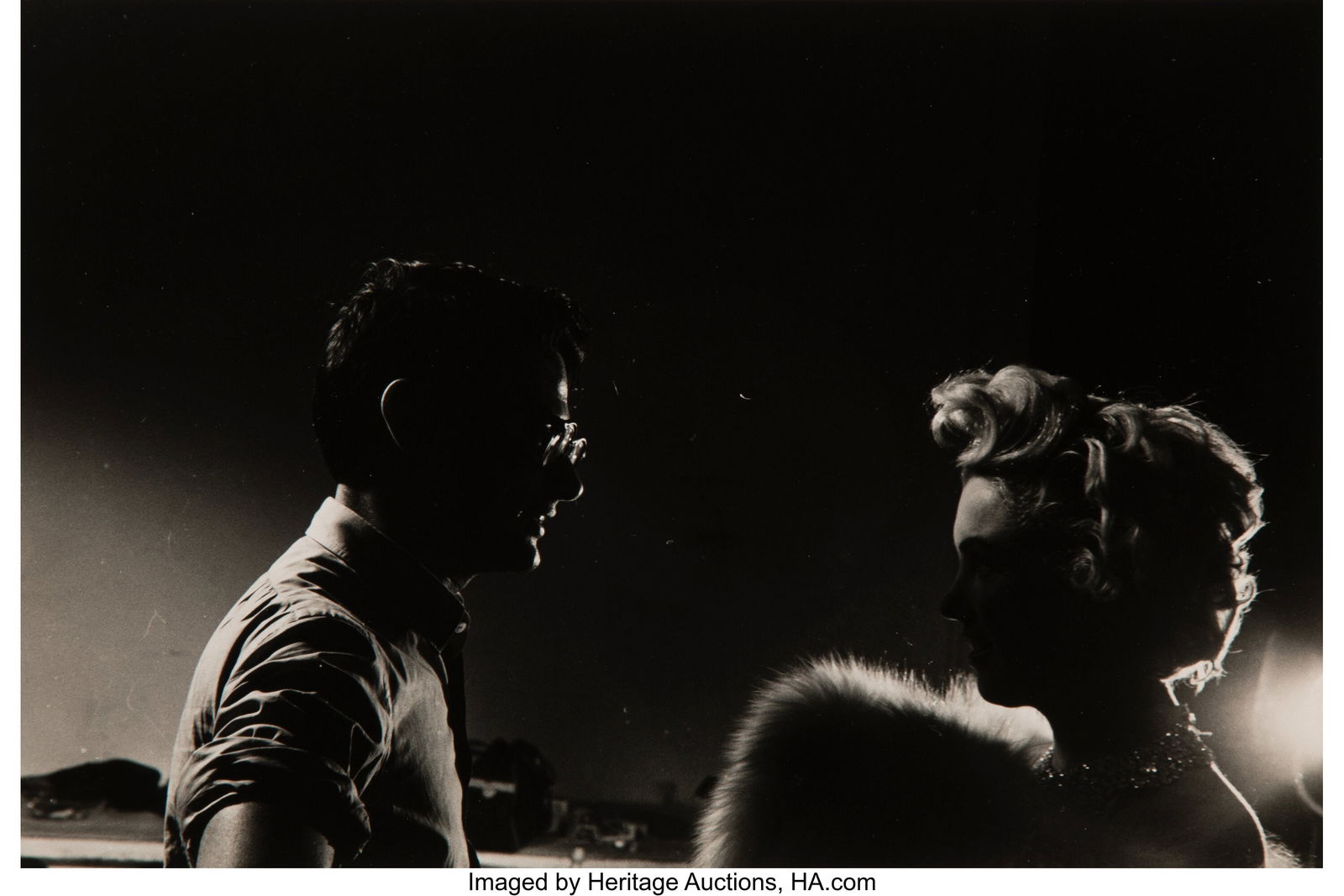 Sam Shaw (American, 1912-1999) Marilyn Monroe wi: Sam Shaw (American, 1912-1999) Marilyn Monroe with Richard Avedon, 1950s Gelatin silver print, printed later 6-1/2 x 19-1/2 inches (16.5 x 49.5 c