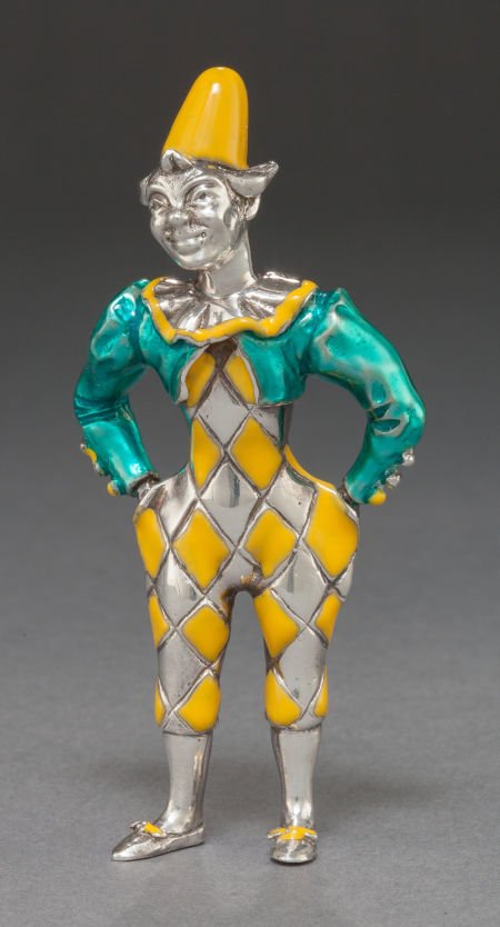 A TIFFANY & CO. SILVER AND ENAMEL CIRCUS CLOWN D: A TIFFANY & CO. SILVER AND ENAMEL CIRCUS CLOWN DESIGNED BY GENE MOORE Tiffany & Co.,