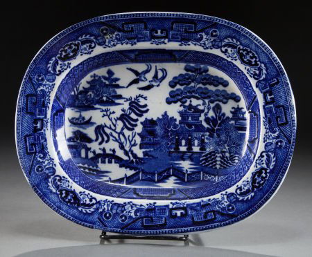 A BARKER BROTHERS EARTHENWARE TRANSFER PRINTED P: A BARKER BROTHERS EARTHENWARE TRANSFER PRINTED PLATTERBarker Bros., Ltd., Longton, Staffor