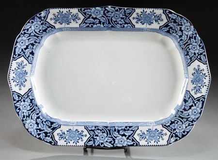 A WOOD & SONS IRONSTONE TRANSFER PRINTED KHOTAN : A WOOD & SONS IRONSTONE TRANSFER PRINTED KHOTAN PATTERN PLA