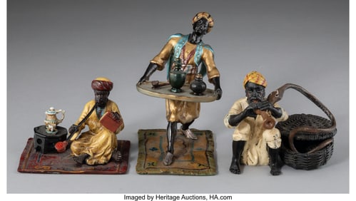 27080&colon; A Group of Three Franz Bergman Cold-Painted Bron