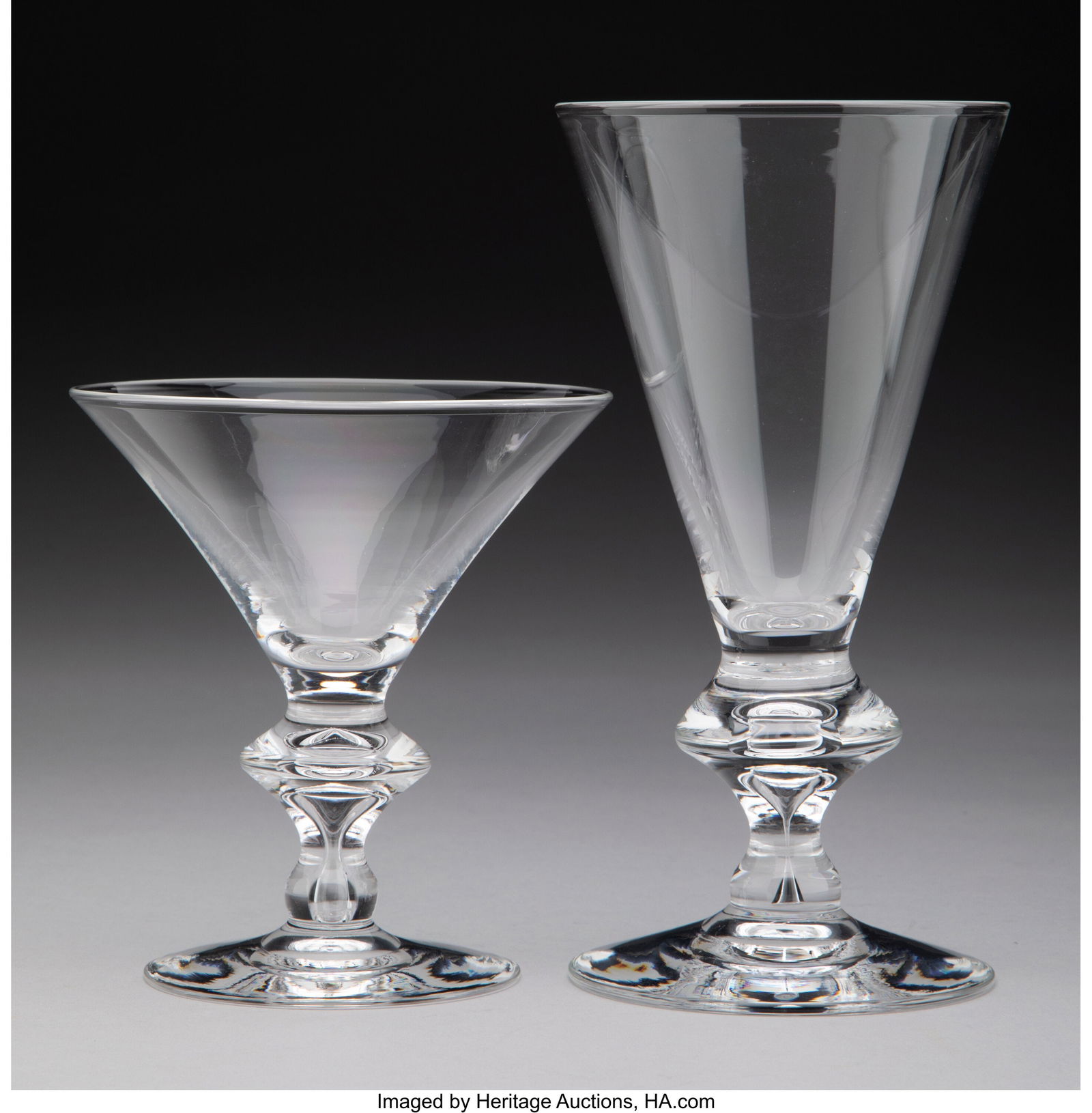 27001&colon; A Twenty-Four-Piece Steuben Teardrop Pattern Gla