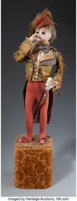 27081&colon; A French Porcelain Automaton Figure with Horn an