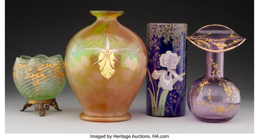 27017&colon; A Collection of Four Bohemian Enameled and Parti