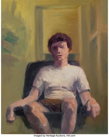 27096&colon; American School &lpar;20th&sol;21st Century&rpar; Portrait Oil