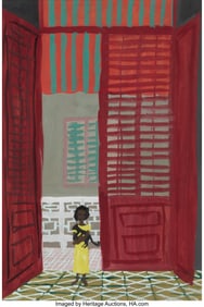27108&colon; Margo Hoff &lpar;American&comma; 1910-2008&rpar; Shutters Gouach
