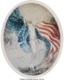 27128&colon; Louis Icart &lpar;1888-1950&rpar; Le Divan&comma; circa 1914 Etc