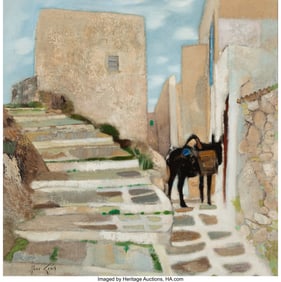 27129&colon; René Genis &lpar;French&comma; 1922-2004&rpar; La mule Oil on c