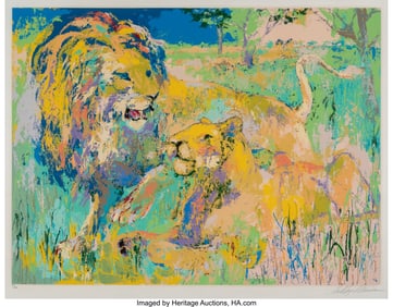 27135&colon; LeRoy Neiman &lpar;American&comma; 1921-2012&rpar; Lion Couple&comma; 