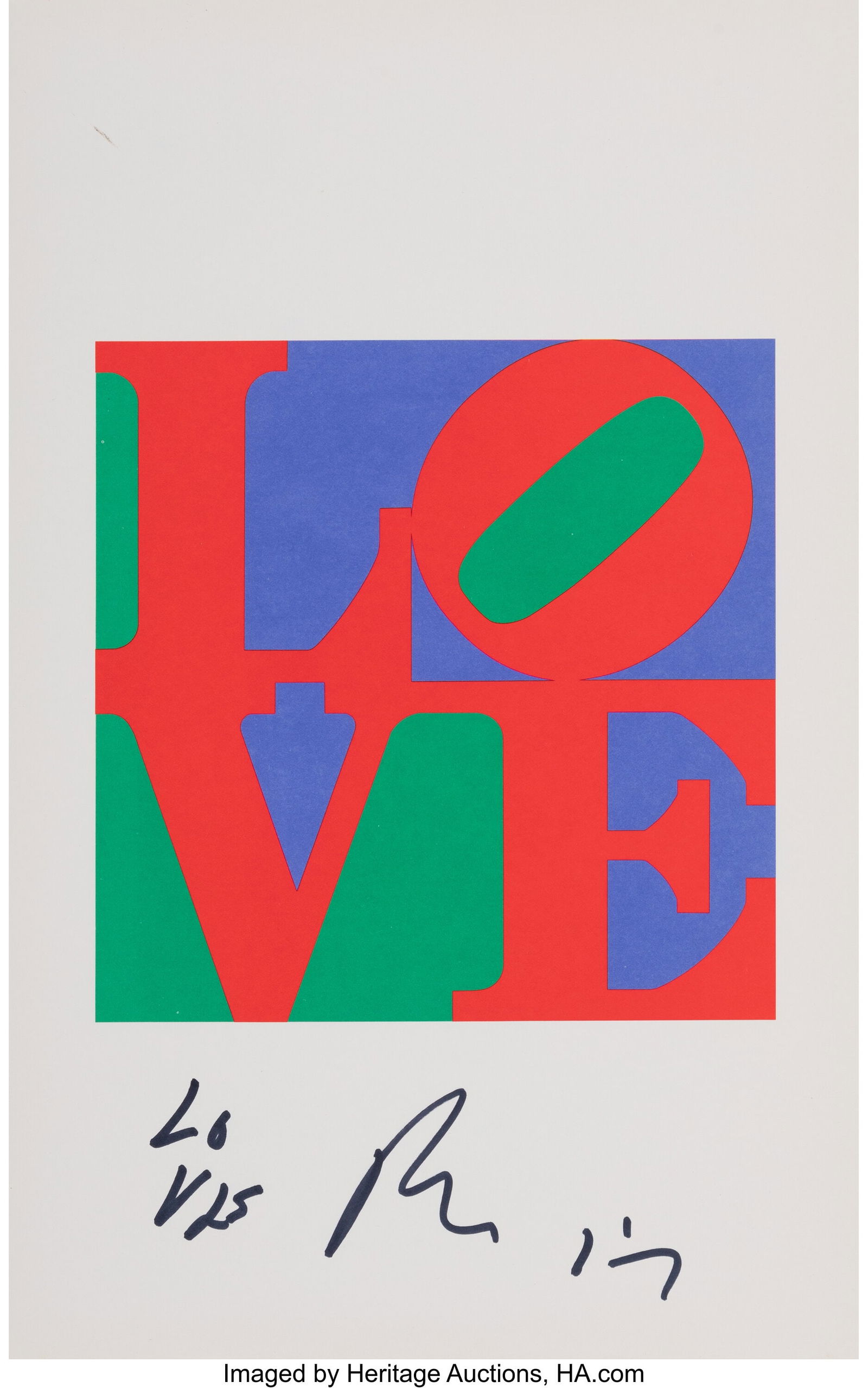 Robert Indiana (1928-2018) The Philadelphia Love: Robert Indiana (1928-2018) The Philadelphia Love Portfolio, 1975 Offset lithograph in a portfolio with embossed title page 15 x 9-1/2 inches (38.1 x 24.1 cm&rpar
