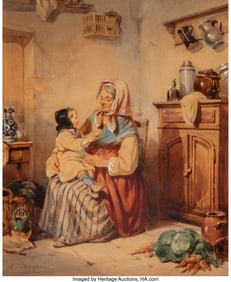 27059&colon; Auguste Delacroix &lpar;French&comma; 1809-1868&rpar; In Grandmo