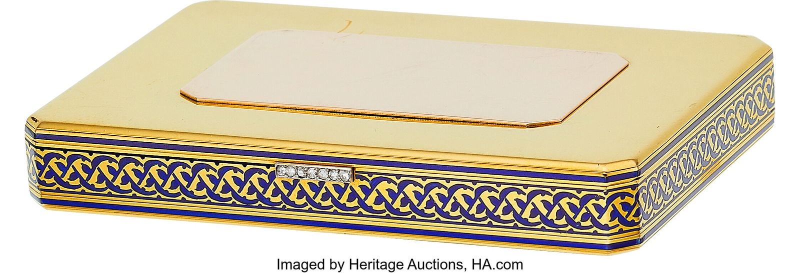 Cartier Diamond, Enamel, Gold Compact, French  S (1 of 3)