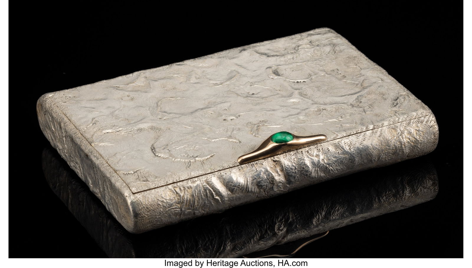 A Russian Samorodok Silver Cigarette Case Maker (1 of 3)