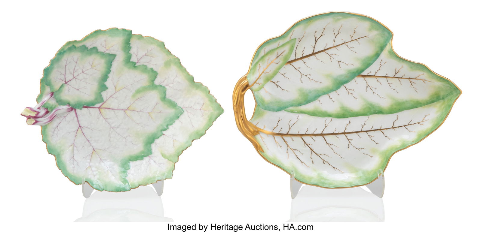 Two German Leaf-Form Plates from the Catherine t (1 of 4)
