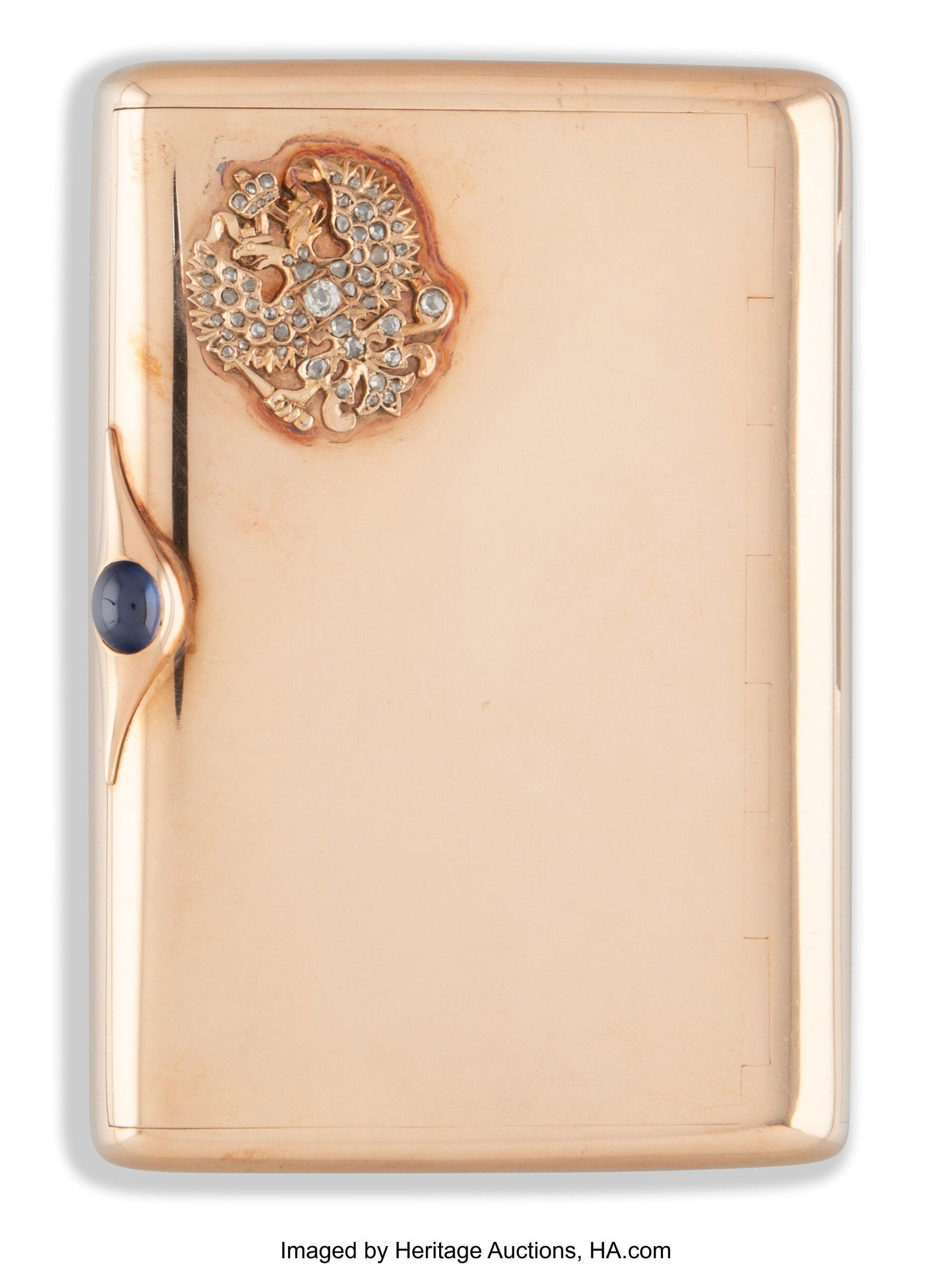 A Russian Imperial Presentation Jeweled Gold Cig (1 of 5)