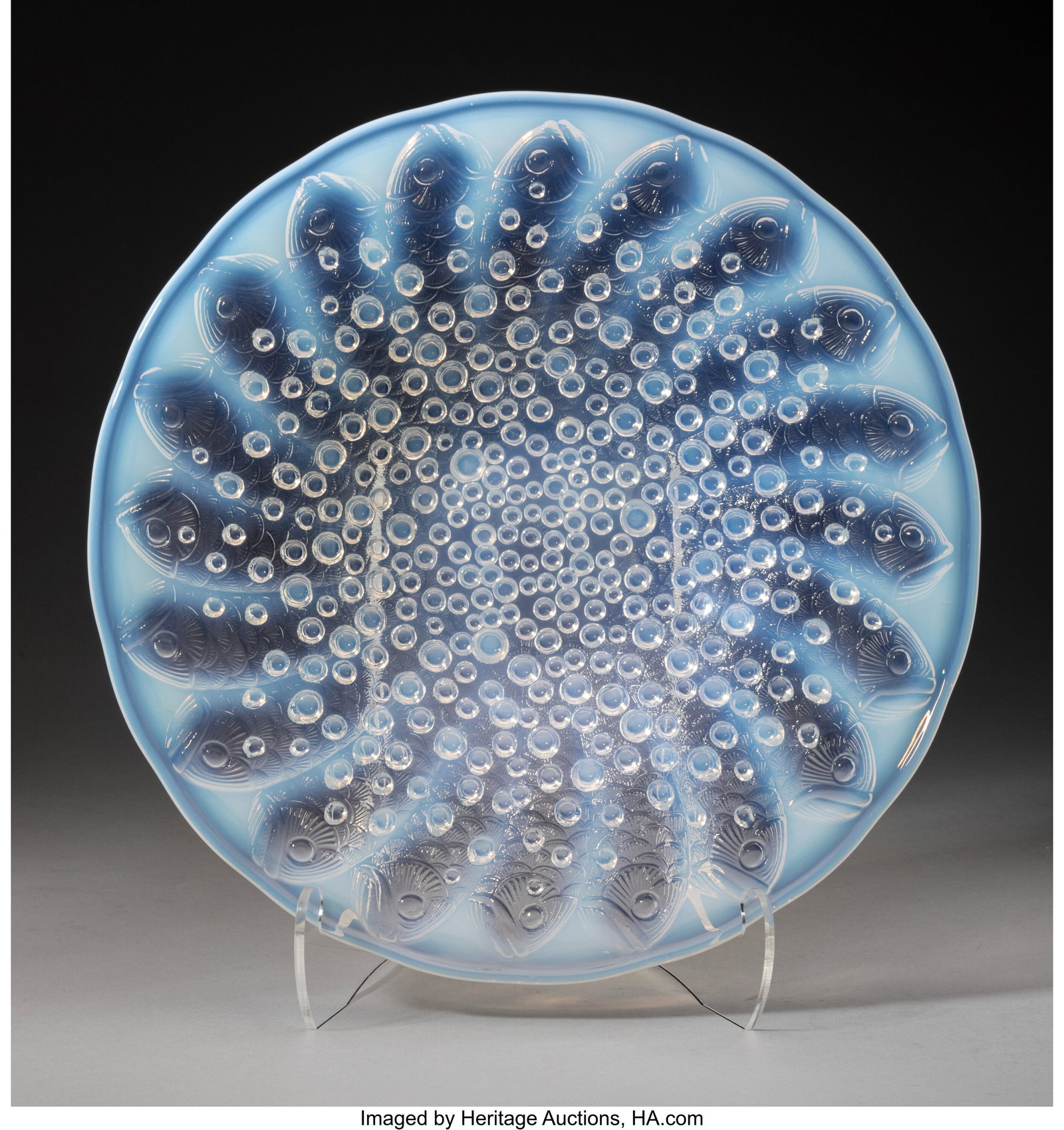 René Lalique Roscoff Plate, 1932 France Clear : René Lalique Roscoff Plate, 1932 France Clear and opalescent glass 13-3/4 inches (35 cm), M.p. 306, no. 10-383. HID03101062020 ©