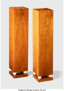 Pair of Mahogany Pedestals Attributed to Christian Krass Pair of Mahogany Pedestals Attributed to Christian Krass