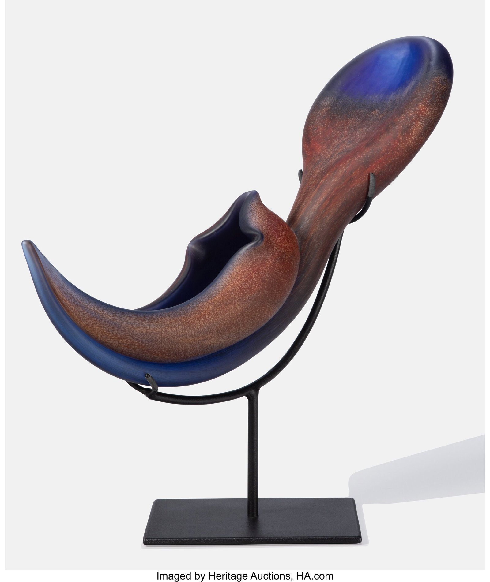 Paul Nelson Blue Scoop, 2007 USA Blown and hot-: Paul Nelson Blue Scoop, 2007 USA Blown and hot-sculpted glass 17-1/4 x 21 x 6-1/4 inches (43.8 x 53.3 x 15.9 cm) (overall) Etched to underside&co