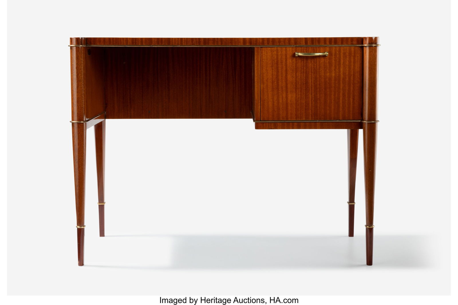 De Coene Frères Magazine Table, 1930s Belgium M: De Coene Frères Magazine Table, 1930s Belgium Mahogany, patinated metal 29-3/4 x 39-1/2 x 20 inches (75.6 x 100.3 x 50.8 cm) Applied metal lab