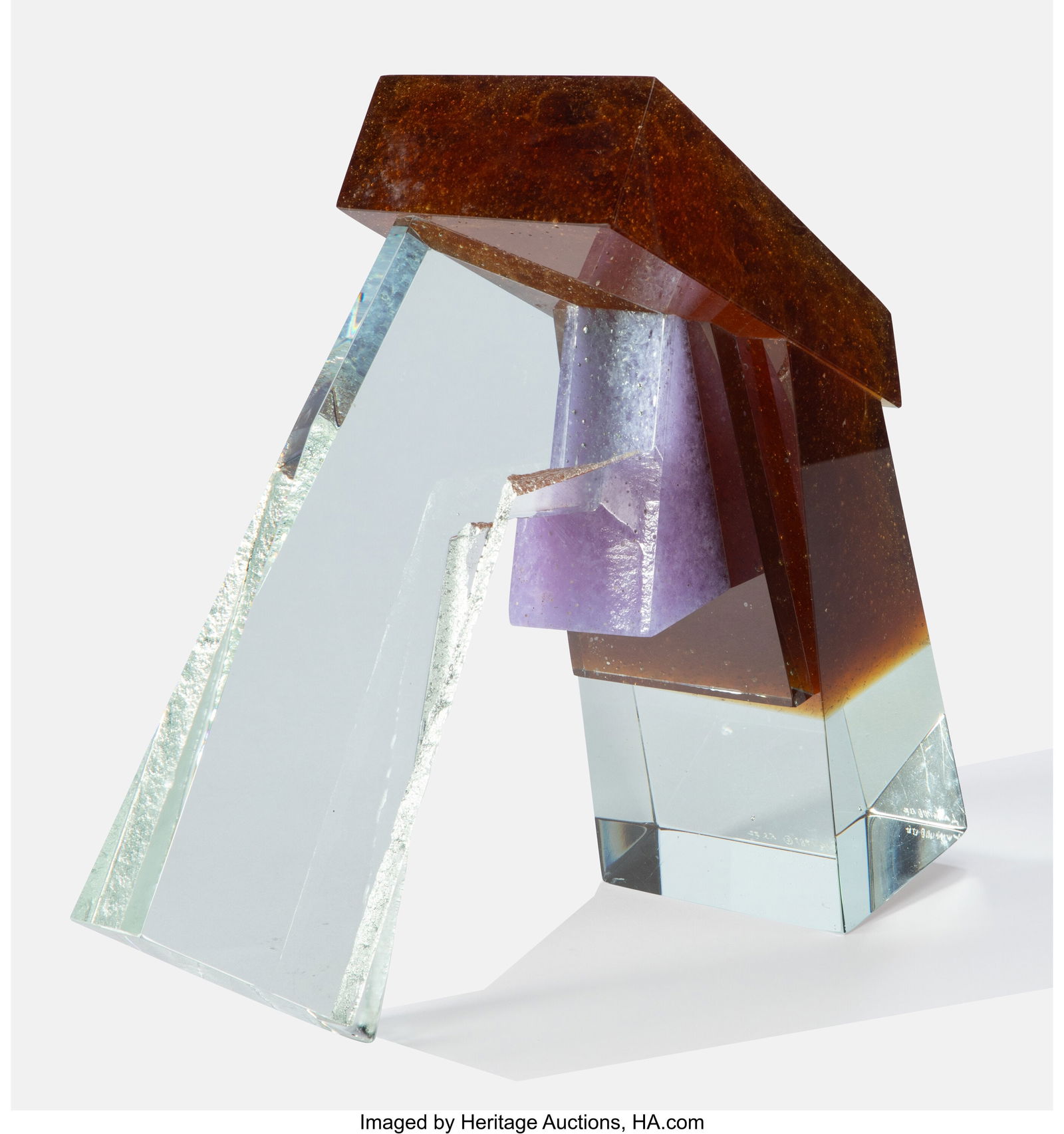 Jon M. Wolfe No. F.S. 52, 1987 USA Kiln cast gla (1 of 4)