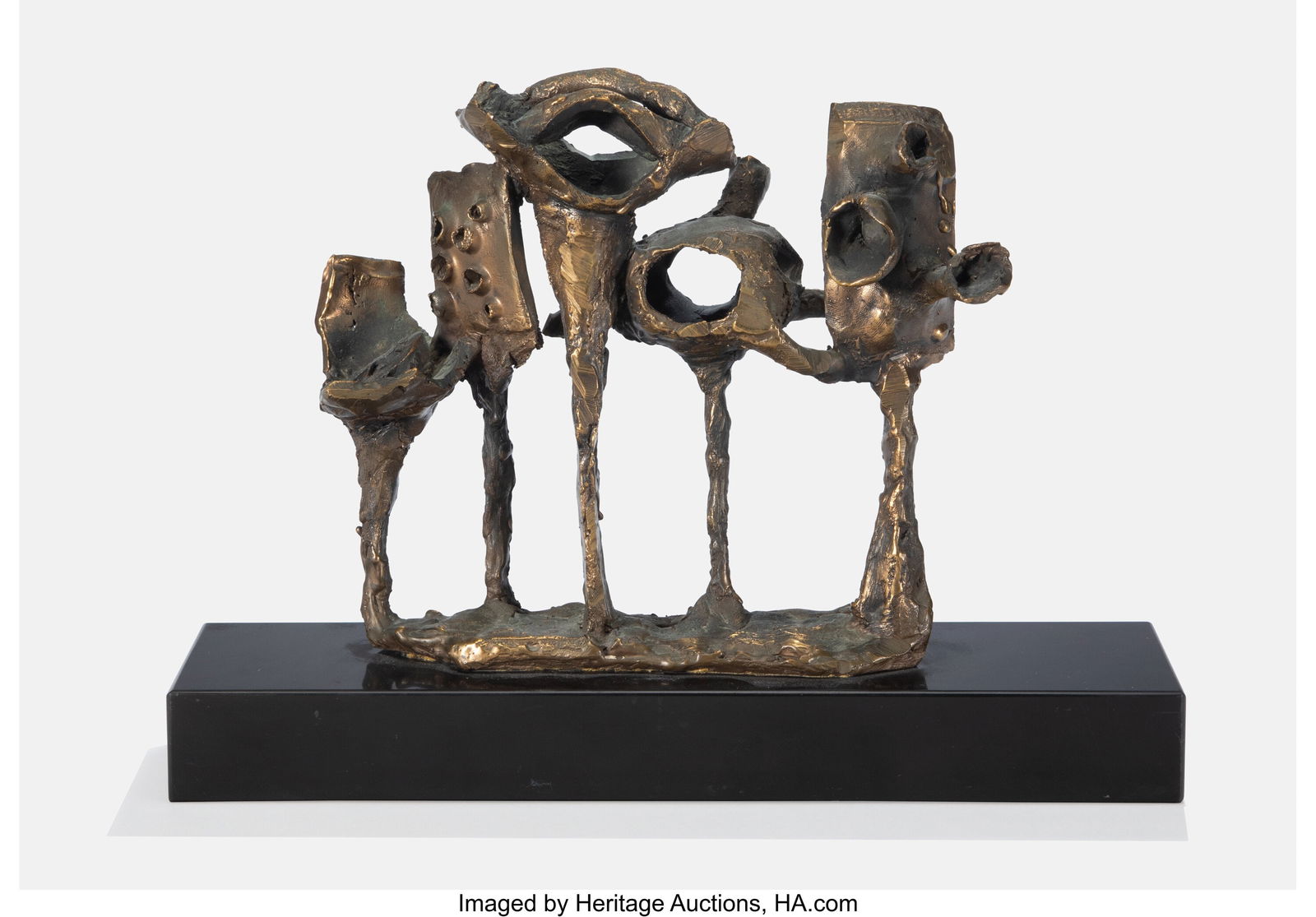 Abbott Pattison Sculpture USA Patinated bronze: Abbott Pattison Sculpture USA Patinated bronze 7-1/4 inches (18.4 cm) high on a 1-1/2 inches (3.8 cm) high marble base Signed in cast: a. pattiso