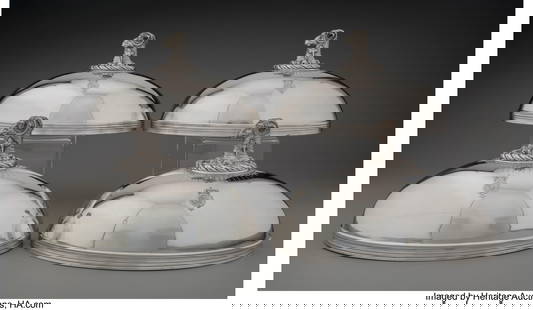 74152: A Set of Four Andrew Fogelberg & Stephen Gilbert: A Set of Four Andrew Fogelberg & Stephen Gilbert Silver Ram-Head Domes, London, 1783 Marks: (lion passant), (crowned leopard's head), A·