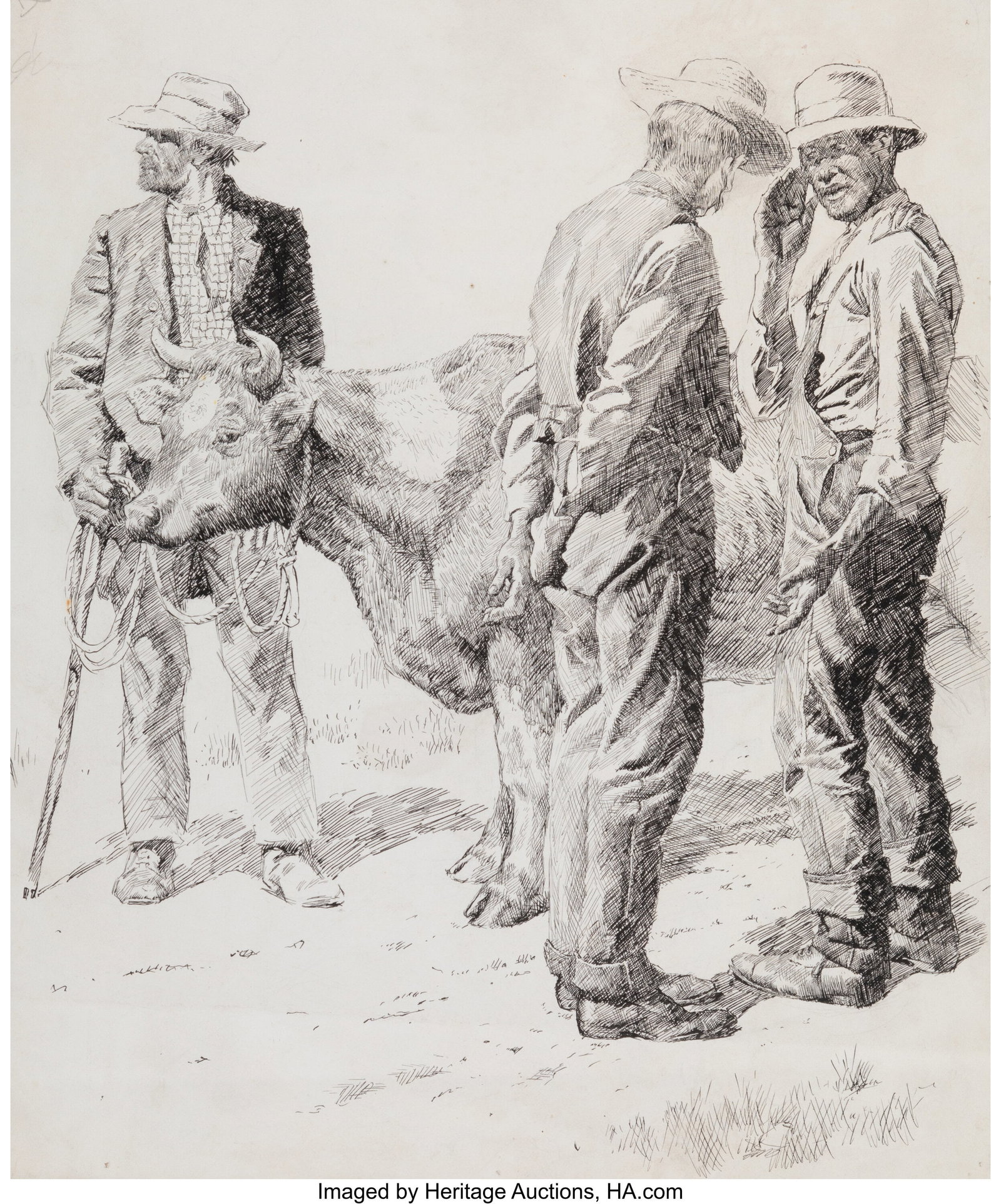 Will Crawford (American, 1869-1944) Just the Ani: Will Crawford (American, 1869-1944) Just the Animal We Required, interior magazine illustration Ink on Bristol board 15-1/4 x 12-1/2 inches (38.7 x 31.