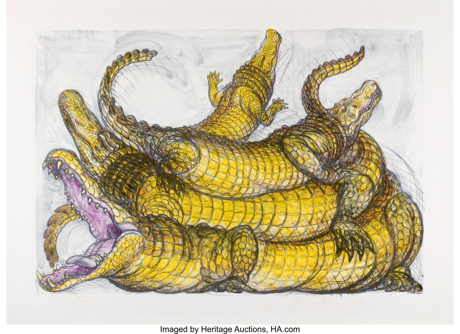 Luis Jiménez (American, 1940-2006) Lagartos, 19: Luis Jiménez (American, 1940-2006) Lagartos, 1995 Lithograph in colors on paper 39-1/4 x 55 inches (99.7 x 139.7 cm) (sheet) Ed&perio