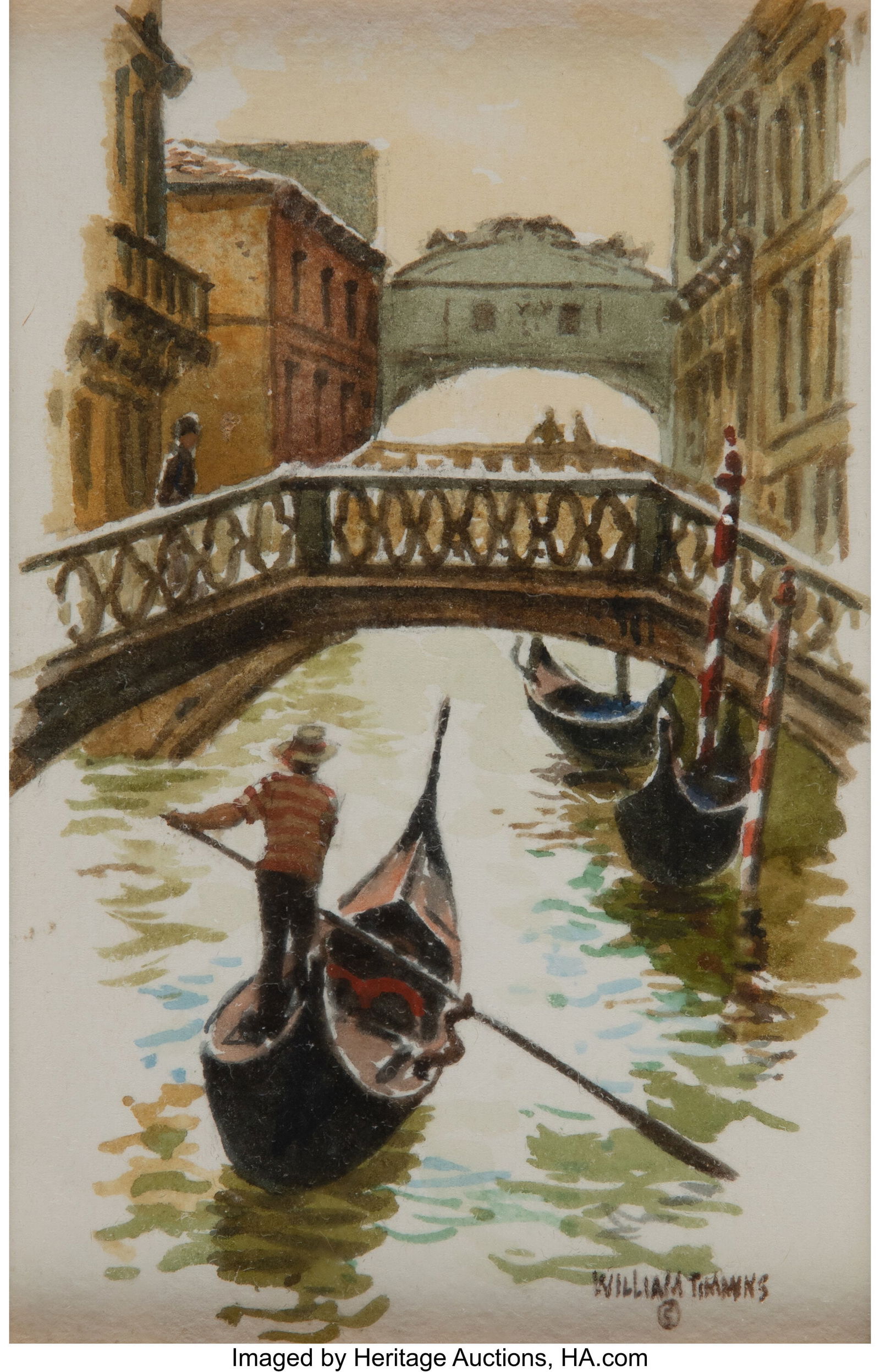 William Frederick Timmins (American, 1915-1985): William Frederick Timmins (American, 1915-1985) Views of European bridges (3 works) Watercolor on paper 10 x 12 inches (25.4 x 30.5 cm) (sight&co