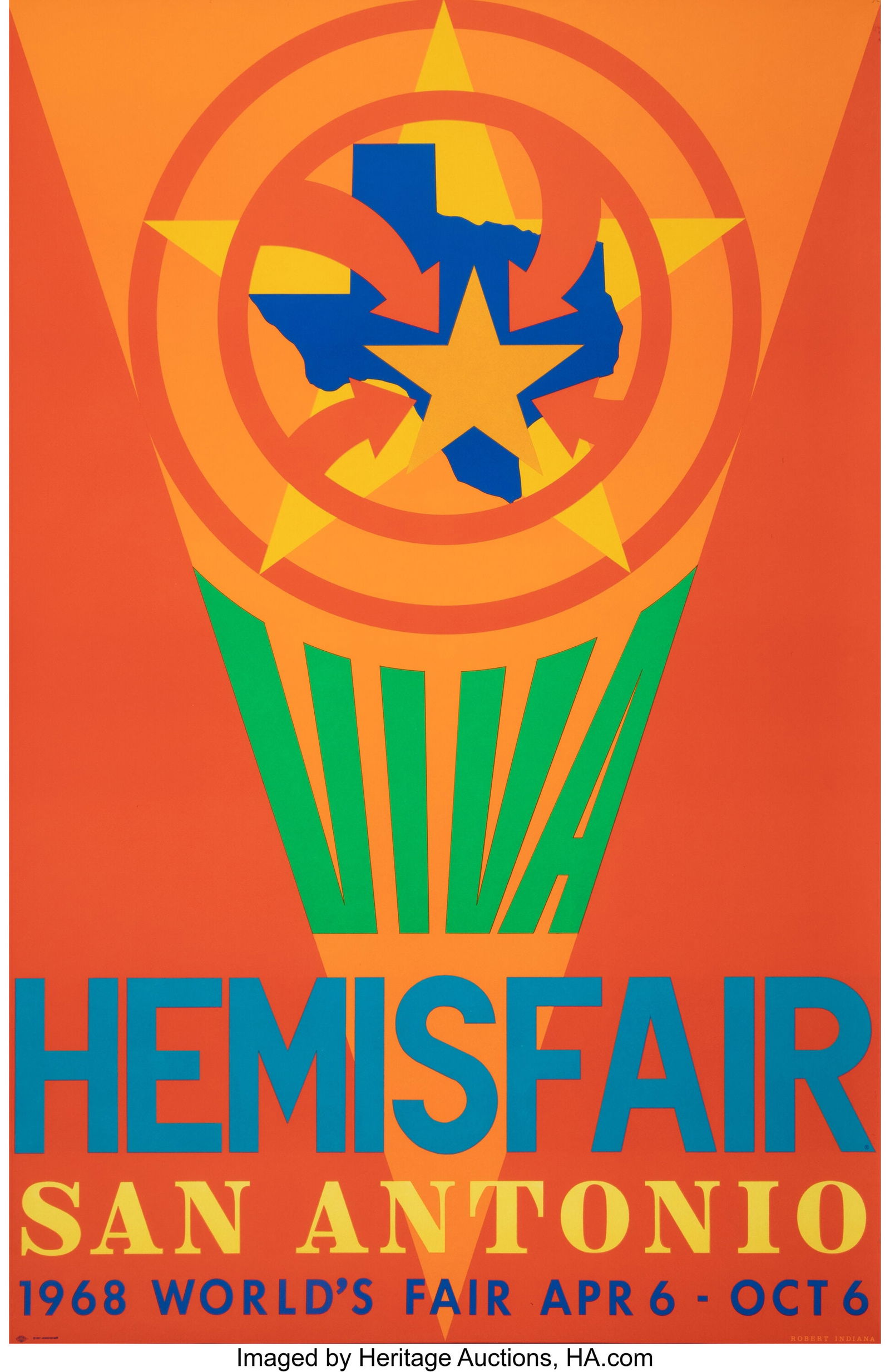 Robert Indiana (American, 1928-2018) Hemisfair, (1 of 2)