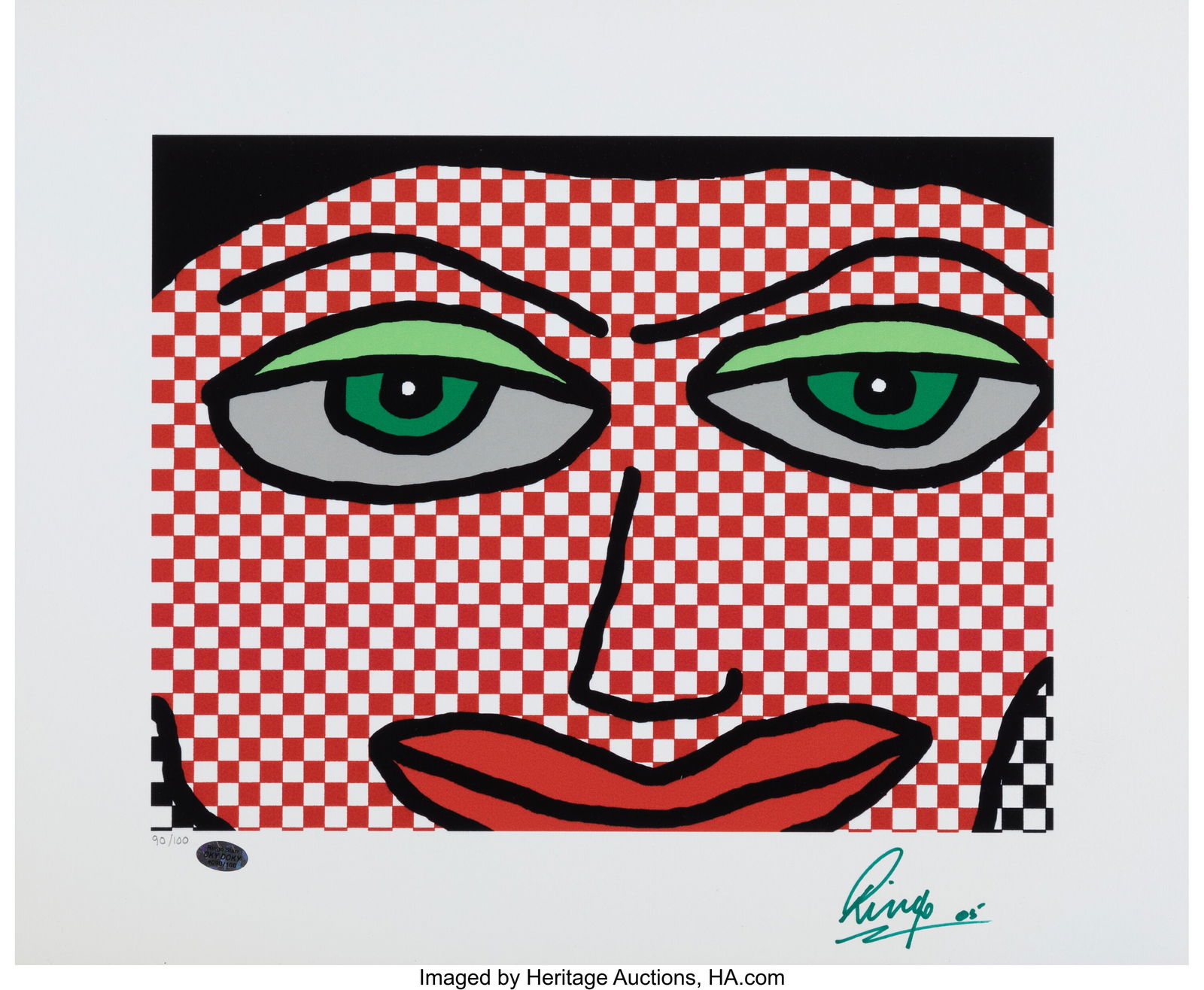 Ringo Starr (British, 1940) 'Oky Doky, 2005 Gicl: Ringo Starr (British, 1940) 'Oky Doky, 2005 Gicleé on Paper 14 x 17 inches (35.6 x 43.2 cm) (sheet) Ed. 90/100 Signed and date