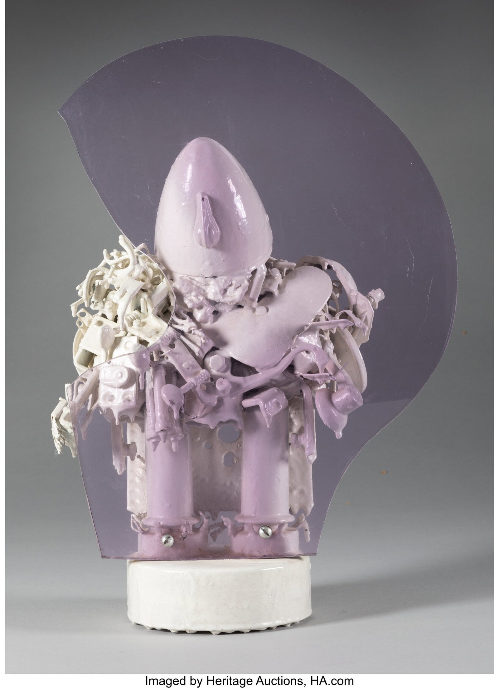 A Paul Van Hoeydonck Mixed Media Sculpture: Litt: A Paul Van Hoeydonck Mixed Media Sculpture: Little Astronaut, 1969 Marks: PVH, '69, Paul Van Hoeydonck 15-3/4 x 10-1/2 inches (40.0 x 26.7 cm&r