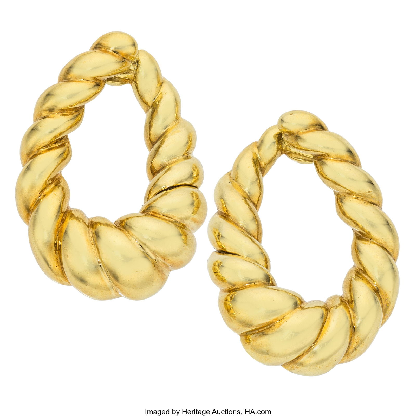 Gold Earrings  Metal: 18k gold Gross Weight: 25. (1 of 2)