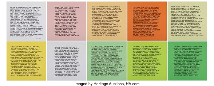 41004&colon; Jenny Holzer &lpar;b&period; 1950&rpar; Inflammatory Essays &lpar;ten 