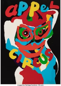 41054&colon; Karel Appel &lpar;1921-2006&rpar; Cirque&comma; 1978 Lithograph 