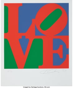 41007&colon; Robert Indiana &lpar;1928-2018&rpar; LOVE&comma; 1997 Screenprin