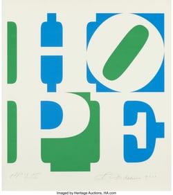 41008&colon; Robert Indiana &lpar;1928-2018&rpar; Hope &lpar;Green&comma; Blue&comma; an
