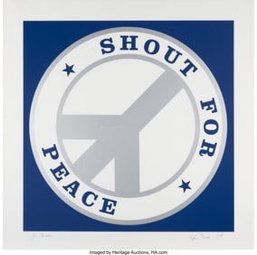 41010&colon; Robert Indiana &lpar;1928-2018&rpar; Shout for Peace &lpar;Blue