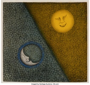 41048&colon; Rufino Tamayo &lpar;1899-1991&rpar; Luna y Sol&comma; 1990 Mixog