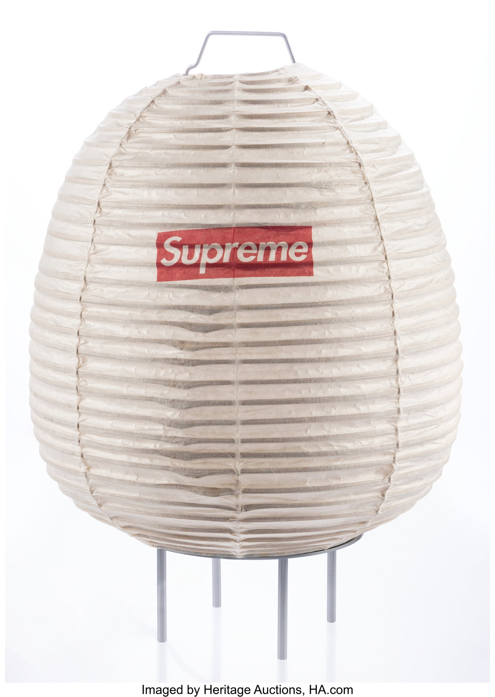 Supreme X Kojima Shōten Shōten Lamp, 2022 Pape: Supreme X Kojima Shōten Shōten Lamp, 2022 Paper and bamboo 14-3/4 x 10-1/2 x 10-1/2 inches (37.5 x 26.7 x 26.7 cm) Produced by Kojima Sh&om