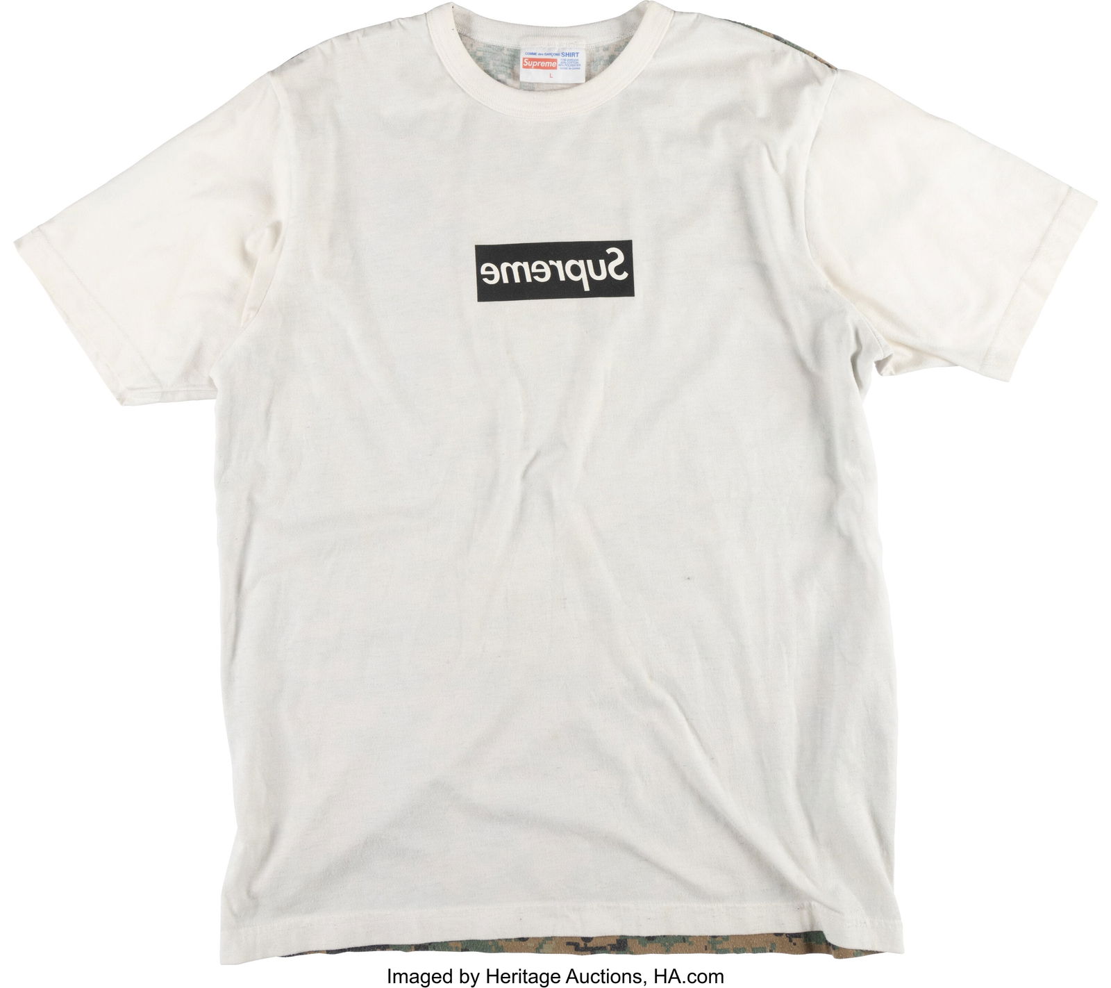 Supreme X Comme des Garcons Grey CDG Box Logo Te (1 of 3)