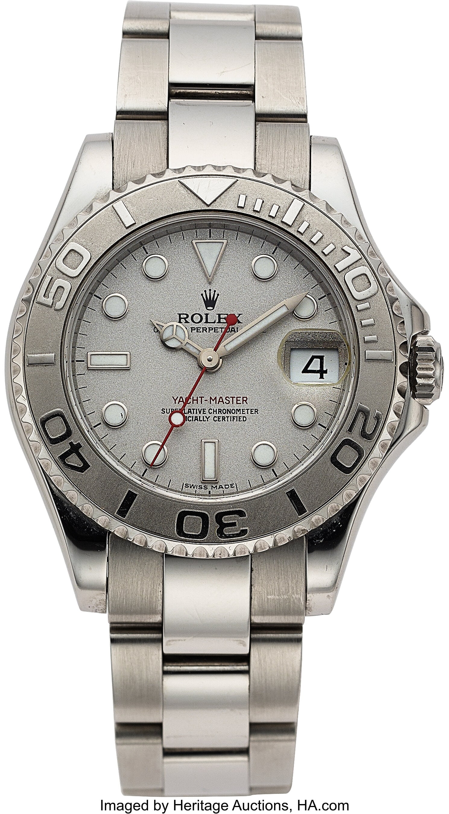 12001&colon; Rolex&comma; Stainless Steel and Platinum Yachtmaster 