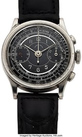 12195&colon; Lambert Bros Signed Chronograph  Case&colon; stainless