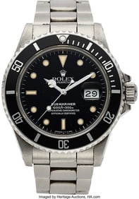 12006&colon; Rolex&comma; Stainless Steel Submariner Ref&period; 168000 Ci