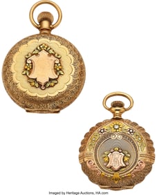 12106&colon; Two 14k Multicolor Gold Watches&comma; Elgin 0 Size Wi