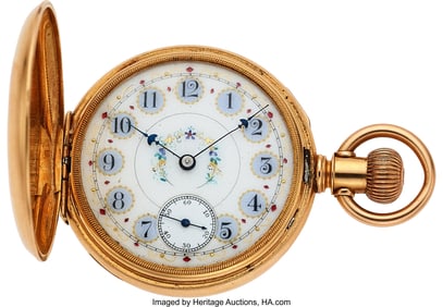 12113&colon; E&period; Howard Watch Co&period; Rare 18k Gold & Diamond&comma; Ser