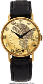 12209&colon; 14k Gold Hamilton Wristwatch   Case&colon; 14k yellow 