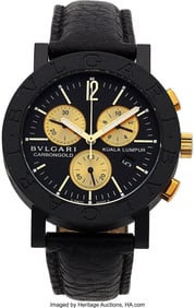 12037&colon; Bulgari&comma; Unused Carbongold "Kuala Lumpur" Chrono